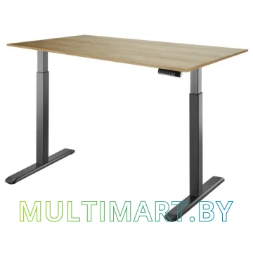 Стол для работы стоя ErgoSmart Electric Desk 1380x800x18 мм (дуб натуральный/черный)